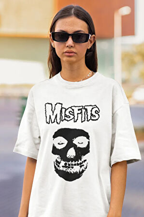 Misfits Baskılı Unisex Oversize Müzik Grubu Tişört