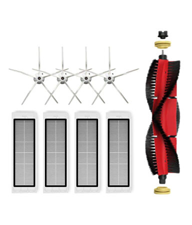 Roborock S6/S6 Pure Uyumlu Yedek Mopsuz Fırça Hepa Filtre Mop Seti-9 Parça