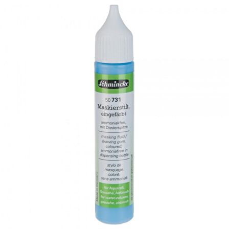 Schmincke Masking Fluid, Coloured 731 25ml (Blue/Mavi) Maskeleme Sıvısı