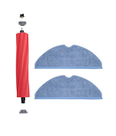 Roborock S7 Uyumlu Yedek 1 Adet Ana Fırça-2 Adet Mop Seti