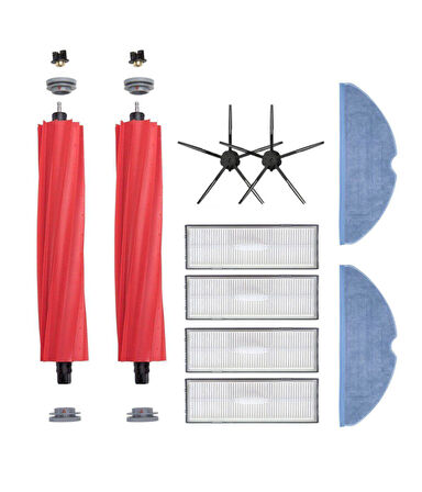 Roborock S7 Siyah Uyumlu Yedek Fırça Hepa Filtre Mop Seti-10 Parça