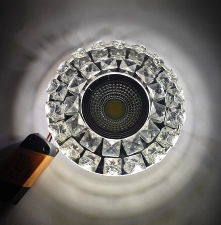 SUNLED 8202 Cam Spot Kasası 5W Beyaz Işık Led Çerçeveli Günışığı - Priz ve Anahtar İçin Uyumlu Çerçe