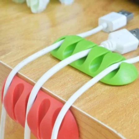 Eco Lounge 5 Kanallı Kablo Tutucu ve Düzenleyici 3'lü Set Yapışkanlı Çok Renkli