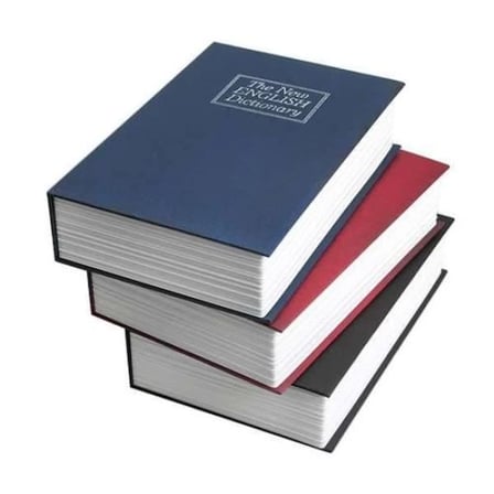 Eco Lounge Kitap Görünümlü Çelik Para Kasası Anahtarlı Gizli Kasa