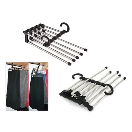 Eco Lounge 5 in 1 Pantolon Askısı Metal Çok Amaçlı Düzenleyici