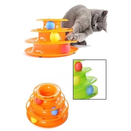 Eco Lounge Tower Of Tracks 3 Katlı Kaymaz Kedi Oyuncağı Turuncu