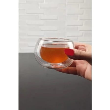 Eco Lounge Çift Cidarlı Borosilikat Cam Kase 6 Adet 8x6 cm