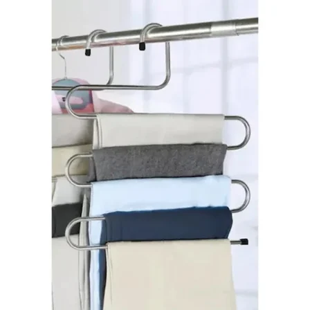 Eco Lounge S-Tipi Çok Katlı Metal Pantolon Askısı Kaymaz Tasarım