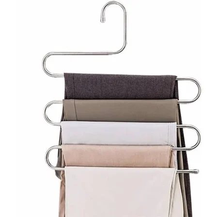 Eco Lounge S-Tipi Çok Katlı Metal Pantolon Askısı Kaymaz Tasarım