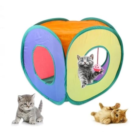 Eco Lounge Renkli Kedi Oyun Tüneli Kumaş