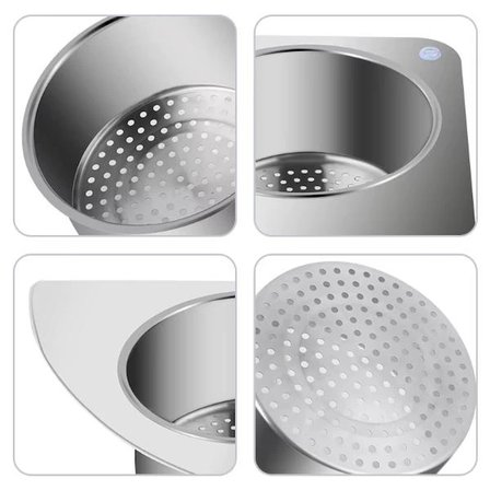Eco Lounge Kuğu Tasarımlı Paslanmaz Çelik Lavabo Bulaşık Sepeti Gümüş Metal