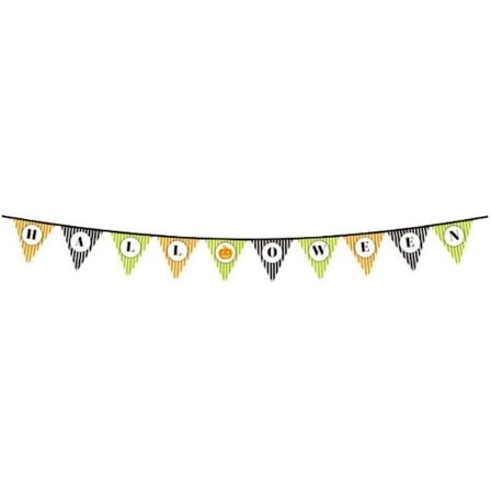 Eco Lounge Halloween Banner Süsleme 3 Metre Kabak Figürlü Parti Süsü