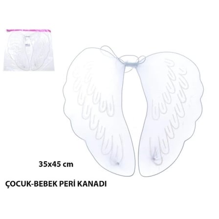Eco Lounge Peri Kanadı Kostüm Aksesuarı Beyaz 35x45 cm Bebek ve Çocuk
