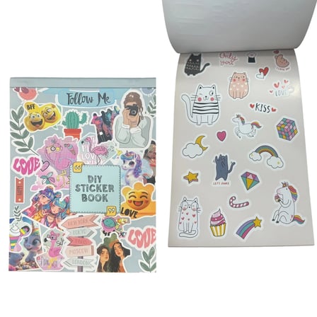 Eco Lounge 16 Yaprak 14 cm Motifli Sticker Defter Renkli
