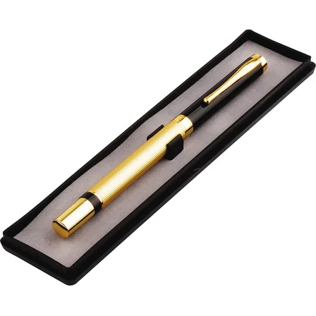 Eco Lounge Metal Roller Kalem Kutulu Gold Siyah Tasarım 13.5 cm