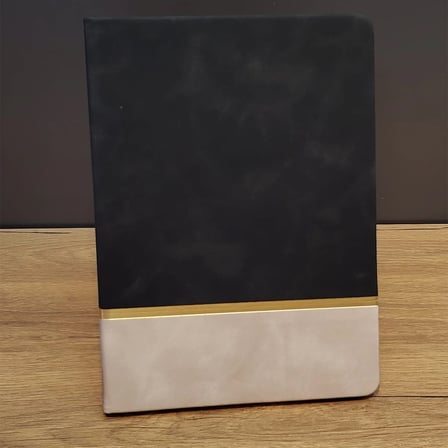 Eco Lounge Deri Not Defteri Altın Şeritli Çizgili 21x15 cm 96 Yaprak