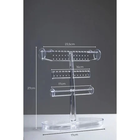 Eco Lounge Takı Organizeri Şeffaf Ayaklı Aksesuar Standı 27 cm
