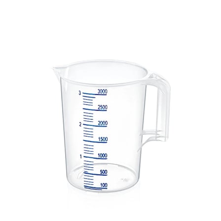 Eco Lounge 3 Litre Şeffaf Ölçü Kabı Plastik Mutfak Gereci