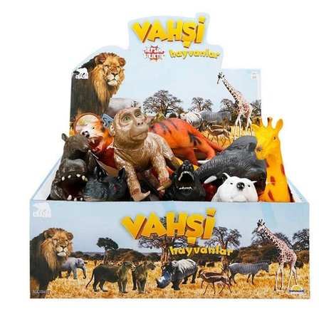 Sunman Vahşi Hayvan Figürü Sesli 27 cm Yumuşak Foam Figür Oyuncak
