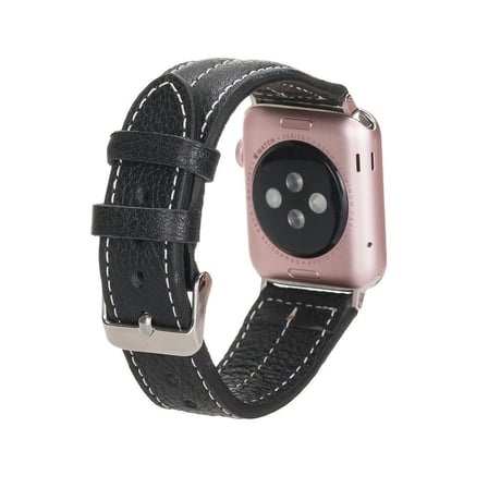 Eco Lounge Apple Watch Uyumlu Deri Kordon 42-44-45mm Siyah