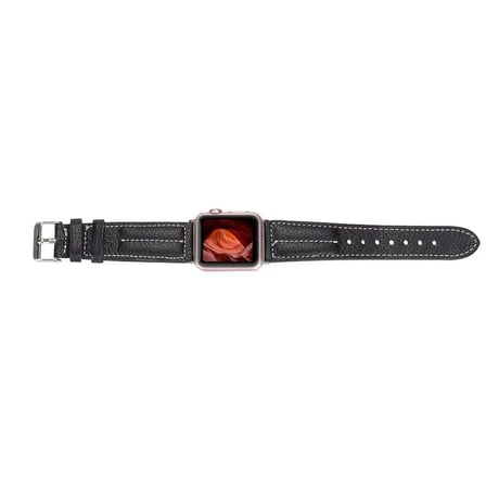 Eco Lounge Apple Watch Uyumlu Deri Kordon 42-44-45mm Siyah