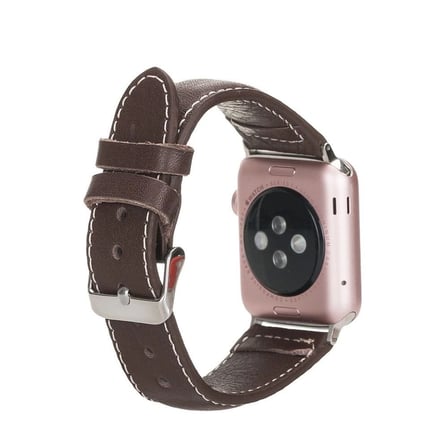 Eco Lounge Apple Watch Uyumlu Deri Kordon 42-44-45mm Kahve