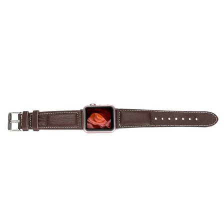 Eco Lounge Apple Watch Uyumlu Deri Kordon 42-44-45mm Kahve