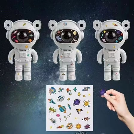 Eco Lounge Astronot Model Gece Lambası Stickerlı Kumandalı Çok Renkli