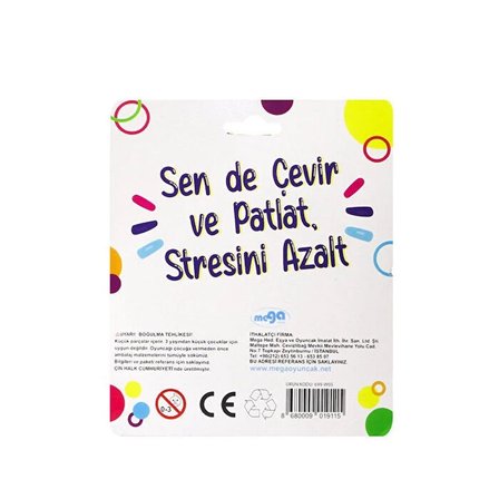 Eco Lounge Pop İt Stres Çarkı Oyuncağı Renkli 9 cm