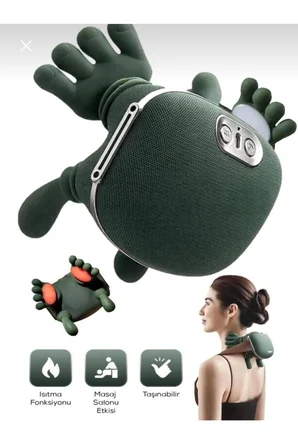 Eco Lounge Shiatsu Boyun ve Sırt Masaj Aleti Isıtmalı Şarjlı Yeşil