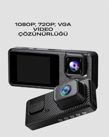 3 Kameralı DVR Araç Kamerası – Tam Güvenlik, Tam Kapsama