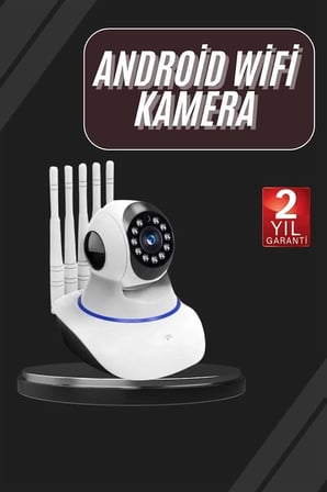 LED Aydınlatmalı 5 Antenli Motorlu 1080P Wifi Kamera Sensörlü
