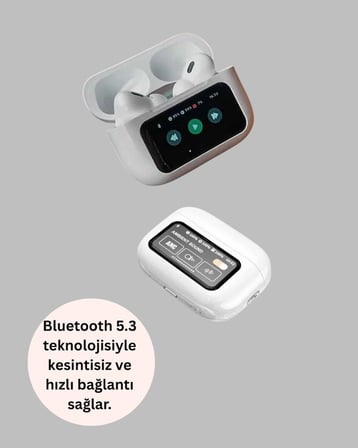 Akıllı Sensörlü Su Geçirmez Bluetooth Kulaklık Güçlü Batarya ve Bass