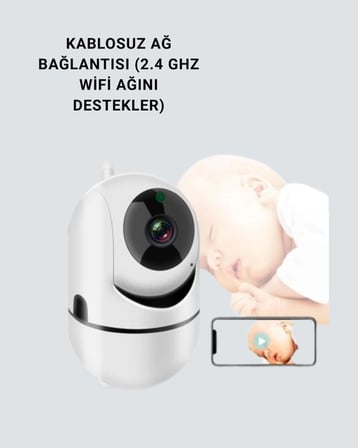 Full HD 1080P Kablosuz Güvenlik Kamerası – Hareket Takip, Gece Görüşü ve İki Yönlü Ses Özellikli
