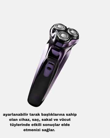 Şarjlı Saç ve Sakal Tıraş Makinesi Kablosuz Kompakt Tasarımlı