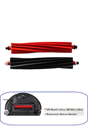 Roborock S8 MaxV  - G20 Uyumlu  robot süpürge Ana fırça çift rulo silikon
