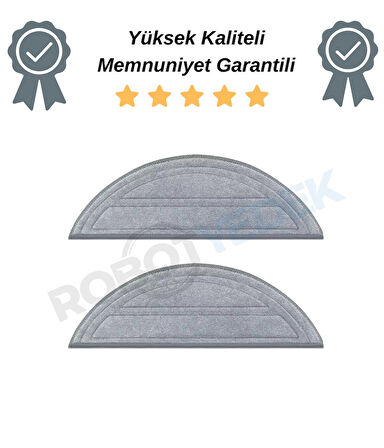 Roborock S8 Pro (Ultra Değil!) Uyumlu 2 Adet Mikrofiber Mop Bez