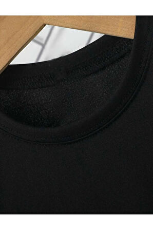 Erkek/Kız Çocuk pençeli kartal  Baskılı Siyah Beyaz Tshirt Şort Takım