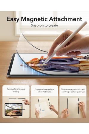 Samsung Galaxy Tab S10Fe/S9/S9Fe/S8/S7 Uyumlu Mıknatıslı Paper-like Tablet Ekran Koruyucu