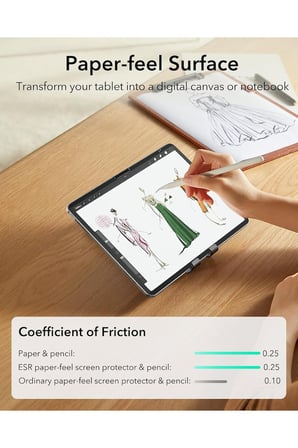 Samsung Galaxy Tab S10Fe/S9/S9Fe/S8/S7 Uyumlu Mıknatıslı Paper-like Tablet Ekran Koruyucu