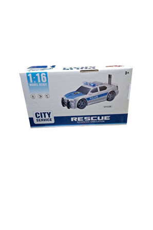 Seçtim Aldım Sürtmeli Polis Arabası Wy620a-b Sesli Işıklı 1:16 3