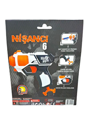 Seçti̇m Aldim Presti̇j Ni̇şanci Nerf Sünger Tabancasi 6 Mermi̇ 12+