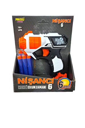 Seçti̇m Aldim Presti̇j Ni̇şanci Nerf Sünger Tabancasi 6 Mermi̇ 12+