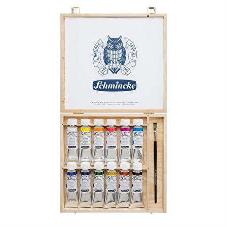 Schmincke Akademie Ahşap Kutu Yağlı Boya Seti 12 X 60 ml