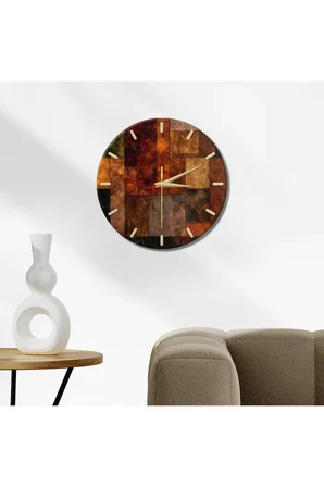 Dekoratif Duvar Saati – 33 cm UV Baskılı MDF Duvar Saati