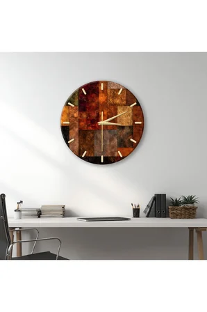 Dekoratif Duvar Saati – 33 cm UV Baskılı MDF Duvar Saati