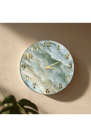 Dekoratif Duvar Saati – 33 cm UV Baskılı MDF Duvar Saati