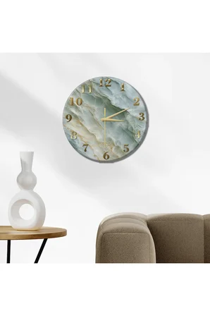Dekoratif Duvar Saati – 33 cm UV Baskılı MDF Duvar Saati