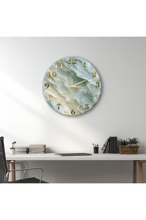 Dekoratif Duvar Saati – 33 cm UV Baskılı MDF Duvar Saati