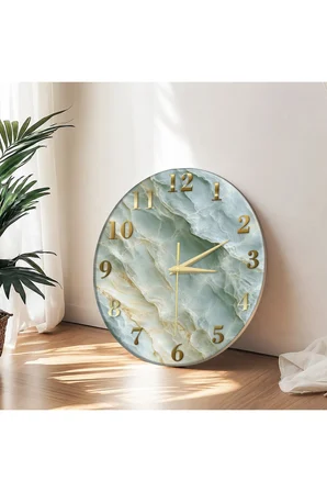 Dekoratif Duvar Saati – 33 cm UV Baskılı MDF Duvar Saati
